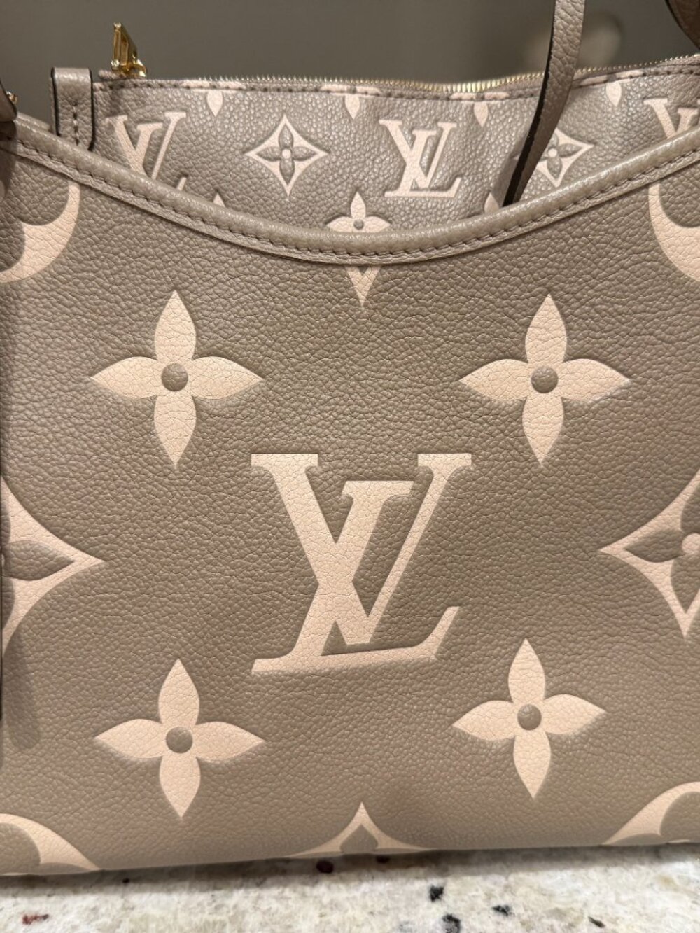 Louis Vuitton CarryAll PM Dove/Cream Monogram Empreinte Leather - Pristine - Picture 5 of 7